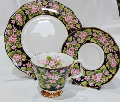 VINTAGE 3 STÜCK ROYAL ALBERT PROVINCIAL FLOWERS 'MAYFLOWER' FINE BONE CHINA