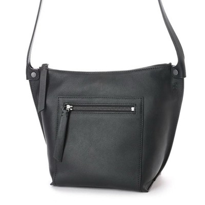 ECCO Black Sculptured Crossbody Black Shoulder Bag Purse EUC
