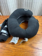 BCOZZY Neck Pillow for Travel Provides Double Support to Head Neck Large Black