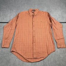 Vintage 90s Chaps Ralph Lauren Long Sleeve Button Up Shirt Mens Sz L Orange