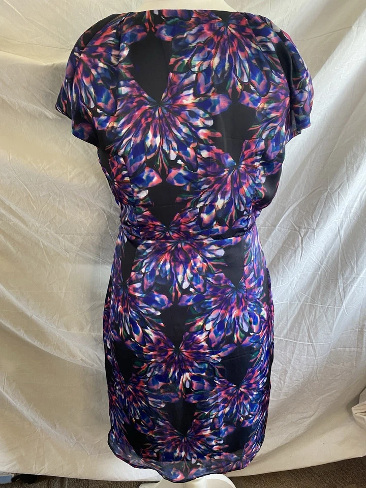 Darling Dress Beautiful Colours Purples Pinks And Black Size M - Image 3 of 4