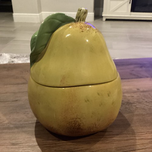 Certified International Raymond Waites Cornucopia PEAR Canister Lidded Jar 7"H - Picture 2 of 13