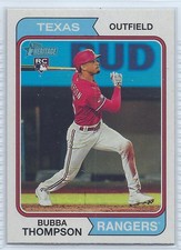BUBBA THOMPSON RC 2023 TOPPS HERITAGE #157 TEXAS RANGERS ROOKIE