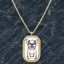 Amazing Cute Dog Puppy Pendant Necklace Picture Design Fashionable Gold Tone Bes