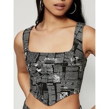 Reformation Jeans Raya Style Zine Denim Bustier Top