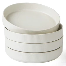 Star 8.25"Pasta Bowls Large Dinner Set of 4 Salad Plates Shallow for Eating