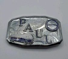 VINTAGE HOOK - FAST BELT BUCKLE STREET ELECTRIC RAILWAY CAOCH EMPLOYEES OF AMERI