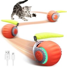 Interactive Cat Toy for Indoor Cats, Two Speed Smart Automatic Cat Toy Moving...