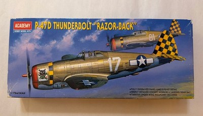 Academy 12492 Republic P-47D Thunderbolt 'Razorback' 1/72 Scale Model Kit New