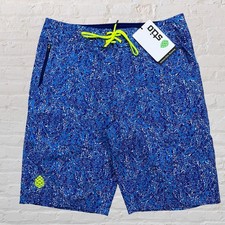 Stio Board Shorts CFS Blue Wacky Waves Swim Trunks Surf Beach Men  s 32