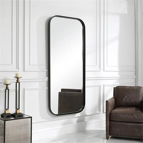 Uttermost Concord Tall Iron Metal and MDF Mirror in Classic Satin Black - Picture 6 of 7