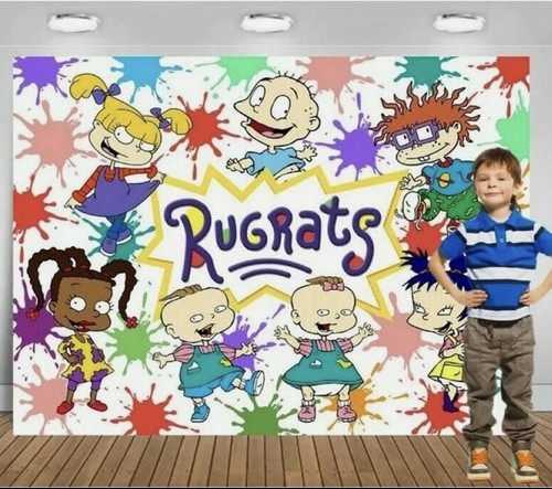 Rugrats Cartoon Multicolor Backdrop 7x5ft