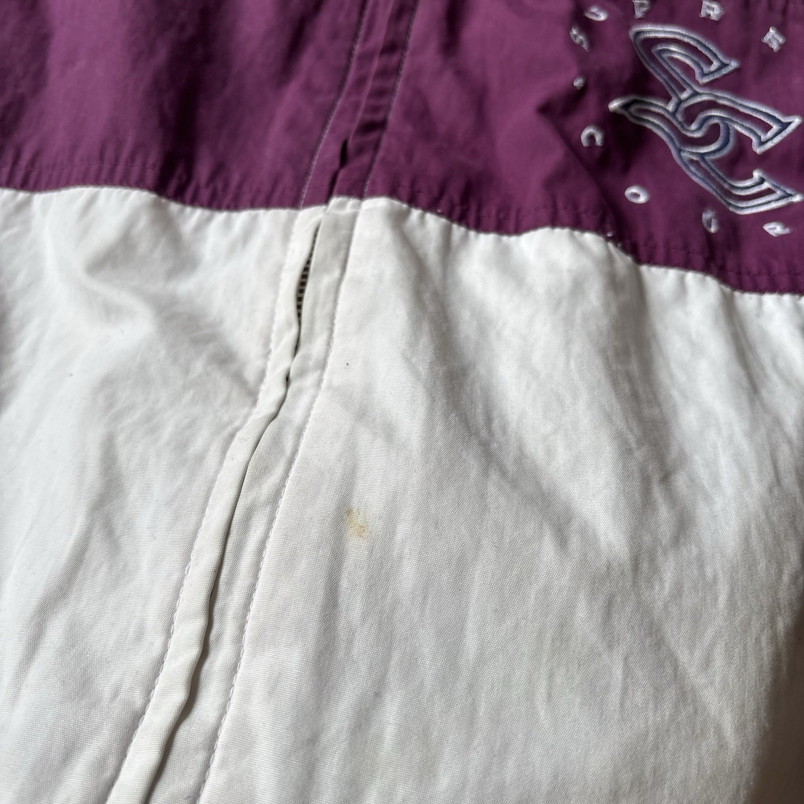 Rare VTG NIKE Supreme Court Spell Out Swoosh Striped Full Zip Jacket 80s Size M! thumbnail 9