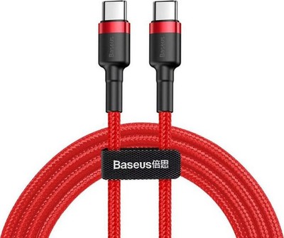 Baseus CATKLF-G09 1m 100W USB-C to USB-C Cable Red Fast Charge (BASEUS)