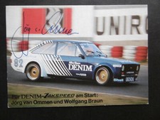 Jörg van Ommen autograph signed 10x15 cm postcard Denim-Zakspeed 1982