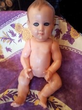 Poupon Baigneur ancien Celluloïd 45 France 8 Tête d’Aigle Yeux Dormeurs 43cm