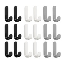 Plastic Hooks Self Adhesive Hooks J Shape Holds Coats Towels Space Saving