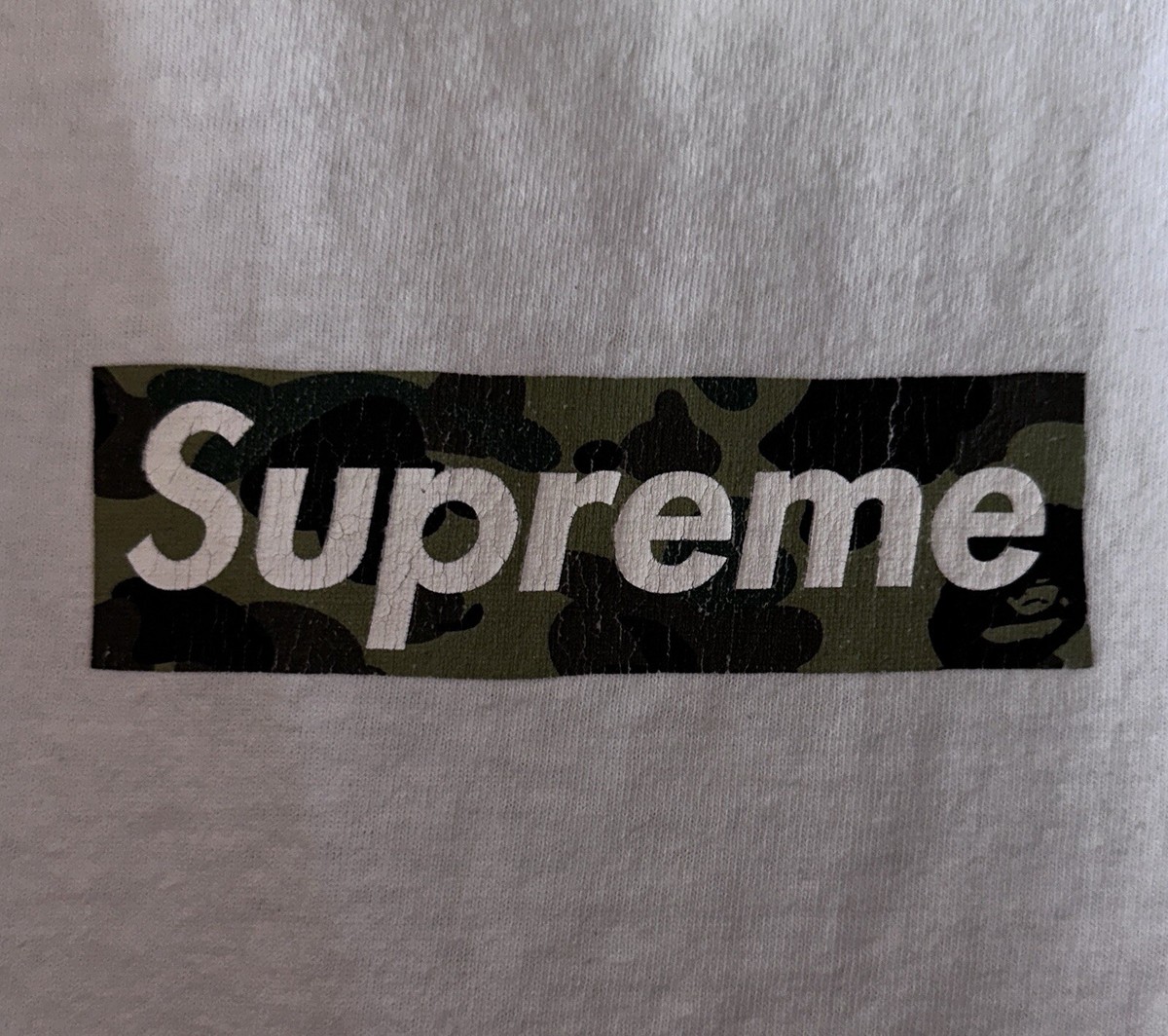 1999 Supreme Bape Box Logo Tee #11 OG Green Camo Large RARE | eBay