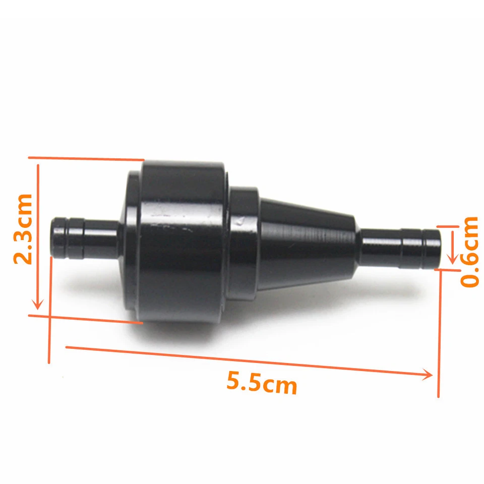 Motorcycle 6mm Universal Inline Oil Gas Fuel Filter Cruiser Chopper Cafe Racer - Image 2 of 4