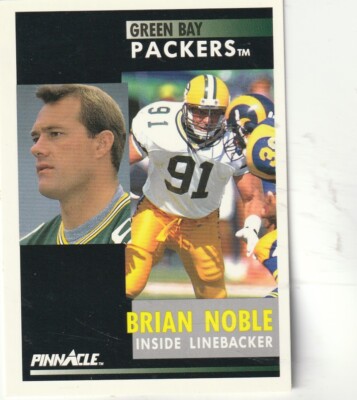 FREE SHIPPING-MINT-1991 Pinnacle Brian Noble #202 PACKERS