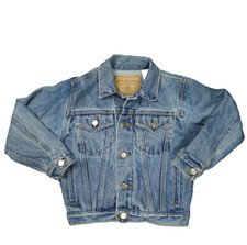 Arizona Jean Company Classic Denim Jean Jacket Medium Wash Blue Kids XL 6X/7