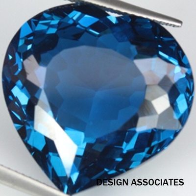 NATURAL LONDON BLUE TOPAZ 7 MM HEART AAA