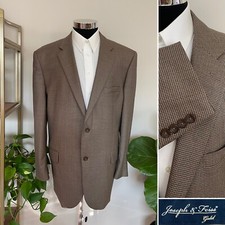 Joseph  Feiss Gold Mens Two Button Blazer Wool Blend Sport Coat Jacket Size 48R