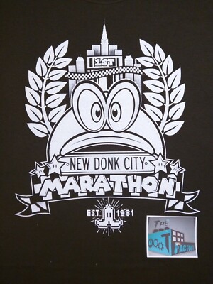 NEW DONK CITY T-SHIRT - Men's XL - Brown - Mario Run - Nerd Gamer Block - 05/17 