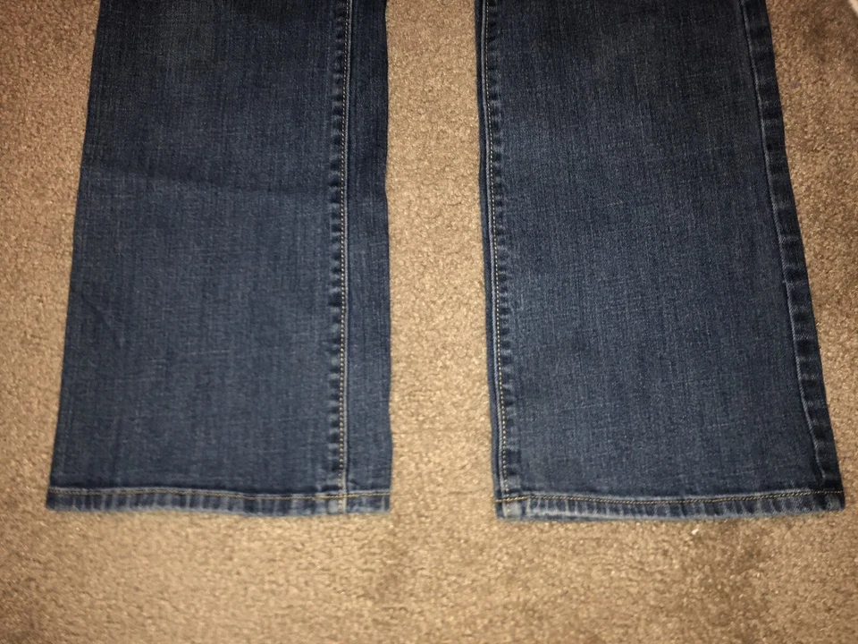 Vera Wang 女式 12 R 码深蓝色靴型剪裁弹力胡须拉链 — 第 3/4 张图片