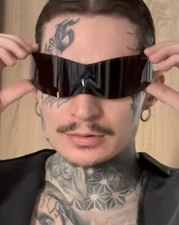 Designer Futuristic Popular Sunglasses Cyberpunk Italy Style High Fashion Luxury