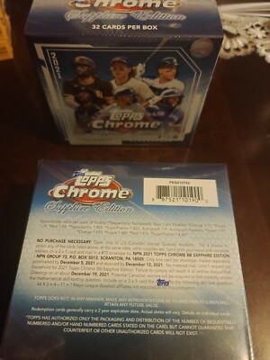 Topps 2021 Chrome Sapphire Edition Card Box | eBay UK