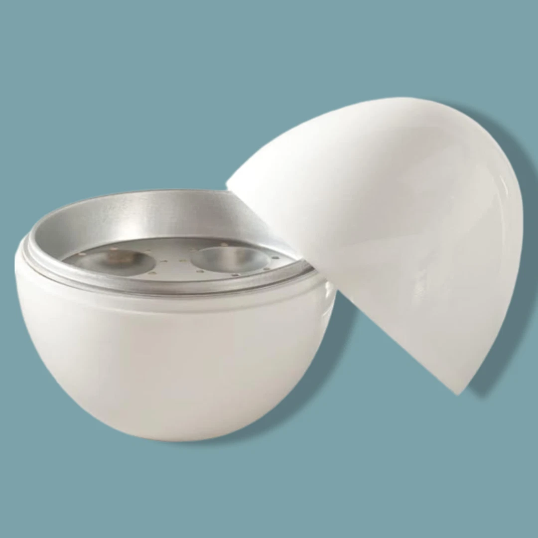 Kitchen Microwave Egg Boiler, 4 Capacity, White