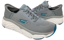 Skechers Women's Slip-Ins Max Cushioning Lace Up Shoes Gray/Teal Size:7 107N