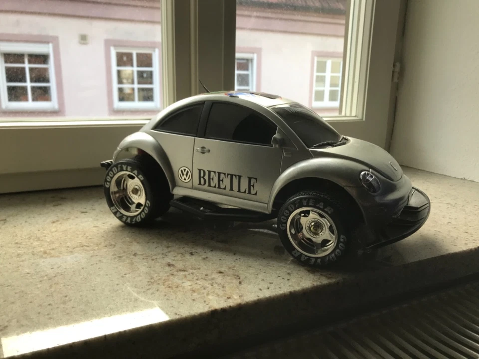 Seltener New Bright Volkswagen VW Beetle silber Spielzeug Auto NB 11976 - Bild 3 von 4