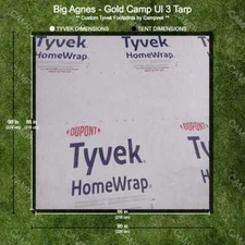 Tyvek Footprint for the Big Agnes Gold Camp Ul 3 Tarp Tent