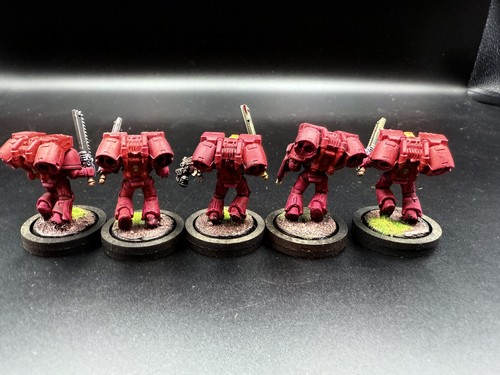 FULLY PAINTE BLOOD ANGEL ARMY PAINT SPACE MARINES WARHAMMER 40K - Picture 16 of 24