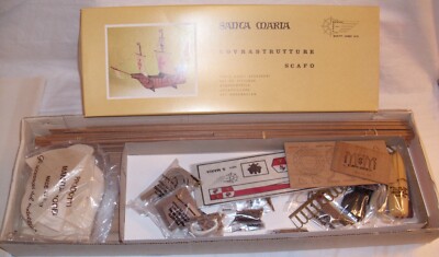 MANTUA SANTA MARIA COLUMBUS 1492 SHIP BOAT WOOD MODEL KIT ITALY
