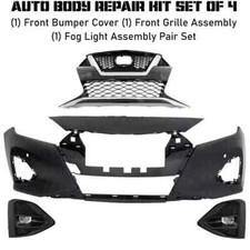 Front Bumper Cover Fascia W/grille Fog Lights Kit For 2019-2023 Nissan Maxima
