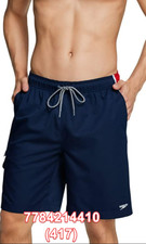 Speedo Men's Swim Trunk Knee Length Marina Edge Solid Navy/Red/Whihte XL