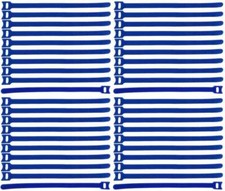40x cable Hook and Loop 30 cm x 28 mm blue Hook and Loop Hook and Loop cable ties strap VT