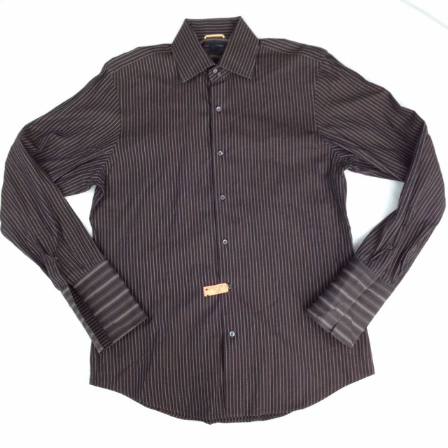 Banana Republic Mens Dress Shirt French Cuff Button Up Brown Size L eBay