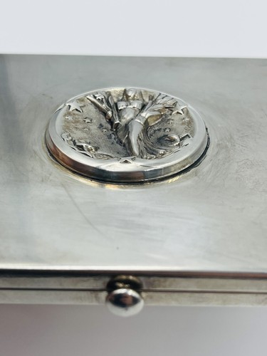 Georg Jensen USA Ancien Argent Sterling Virgo Zodiac Grand Cigarette Étui - Photo 5 sur 12