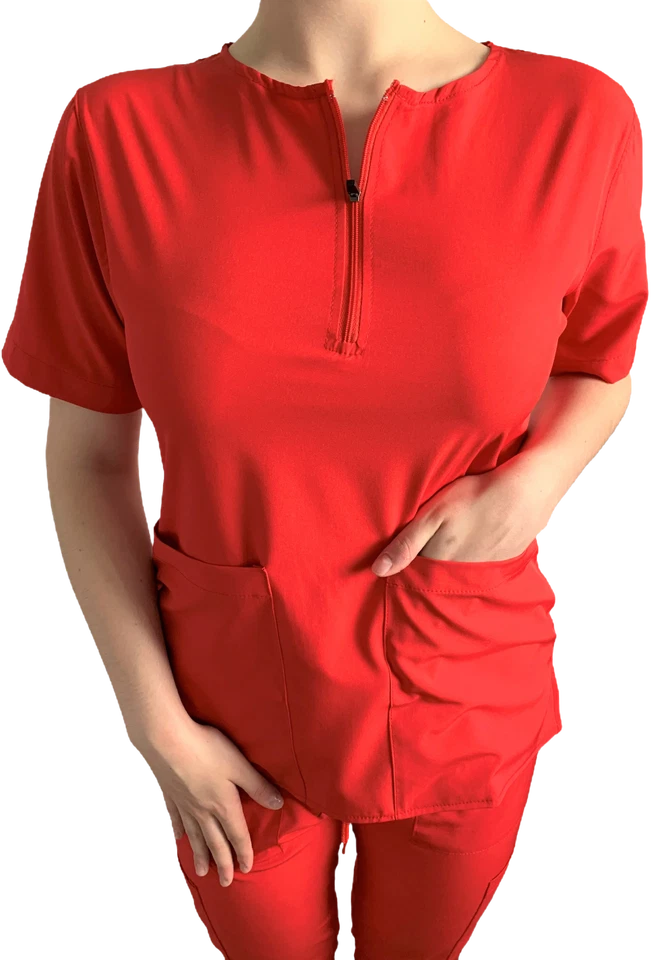 Women's short sleeves v neck uniforms scrubs set unique colours best materials! - Image 3 of 4