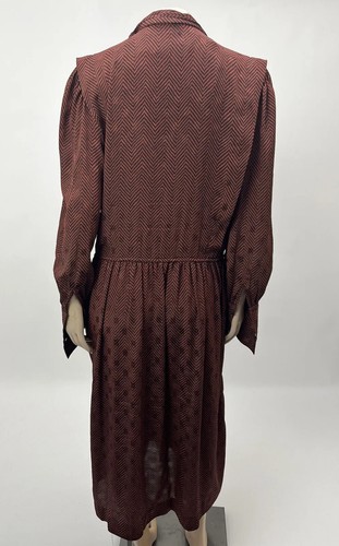 Vintage 80's 90's Liz Claiborne Women's Dress 8 Party Polyester Midi Button L3-6 - Picture 4 of 7