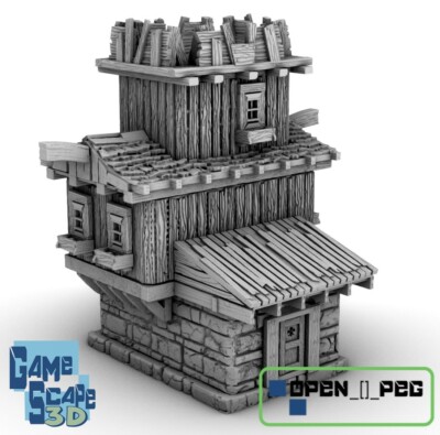2 Story House with Lookout Platform - Large Stone Home and Wooden Overlook