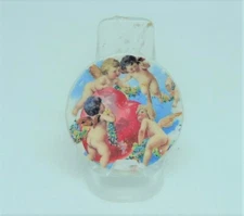 Lovely 1:12 Scale Miniature Cupids and Heart Ceramic Plate