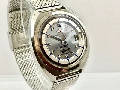 Orient Weekly Auto Watch Timepiece 21 Jewel AAA Vintage Showa Era Rare