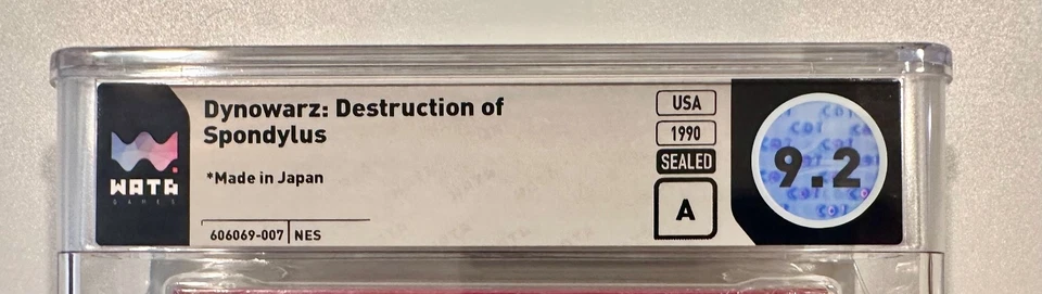 DYNOWARZ The Destruction of Spondylus NES WATA 9.2 A SEALED Graded Nintendo - Image 2 of 4