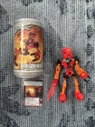 LEGO BIONICLE: Tahu (8534) 100% Complete With Canister -No Top + 1 Bionicle Card
