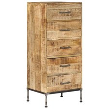Legno Massello di Mango Cassettiera Vintage Mobile Armadietto Credenza vidaXL